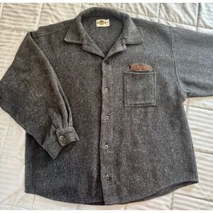 Vintage Milwaukee Sherpa Shacket Shirt Jacket Men's XXL Gray Button Utility 1998
